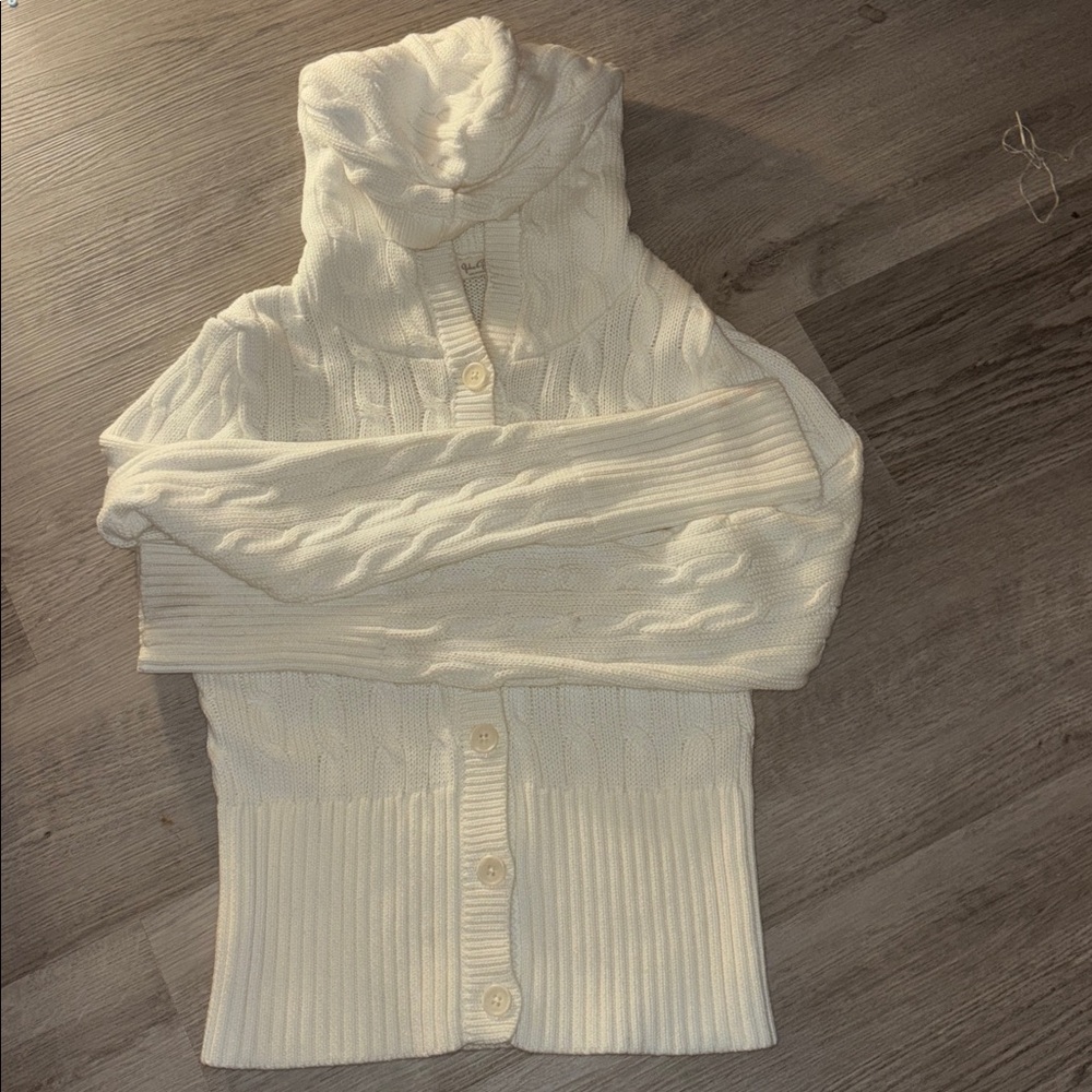 PacSun Cream Button-Up Cardigan